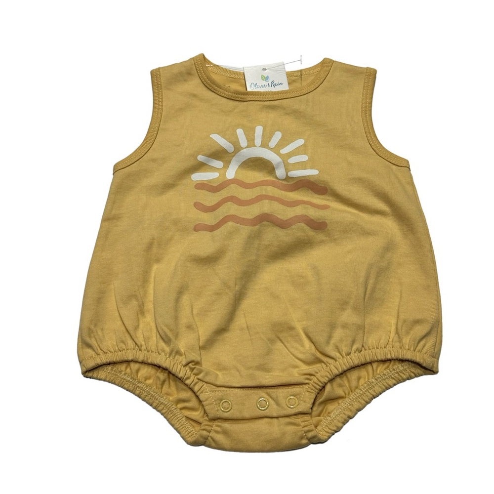 NWT Oliver & Rain Organic Sunshine Romper (6 mo)